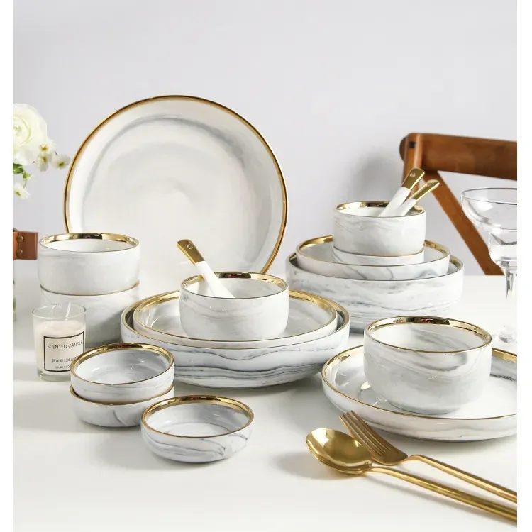 58pcs deluxe ceramic tableware set