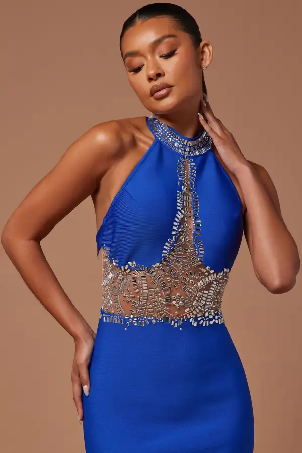 Amira Embellished Gown - Royal