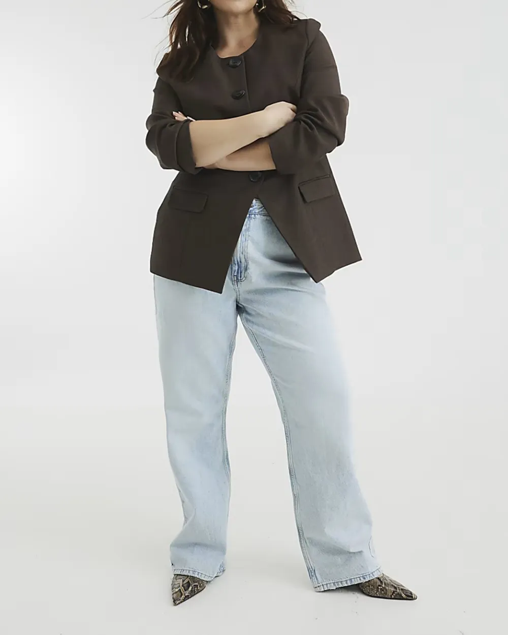 Simple Design All-Match Solid Color Women's Jeans