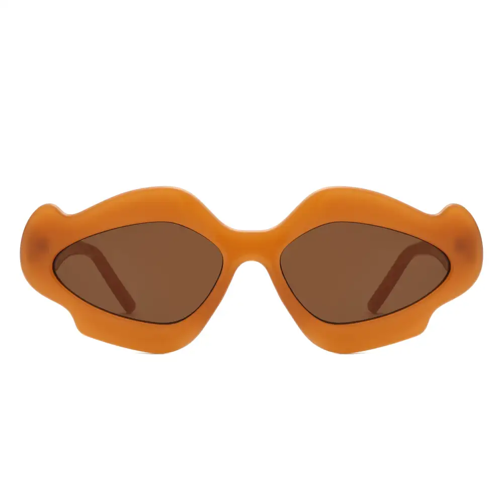 Rhinestone Geometric Frame Sunglasses