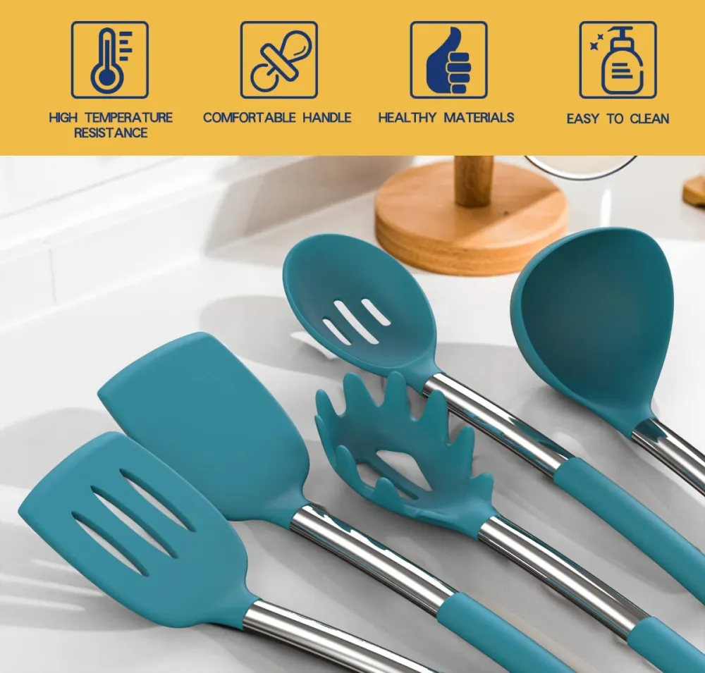 (Store Closing Sale) Silicone cooking utensils set