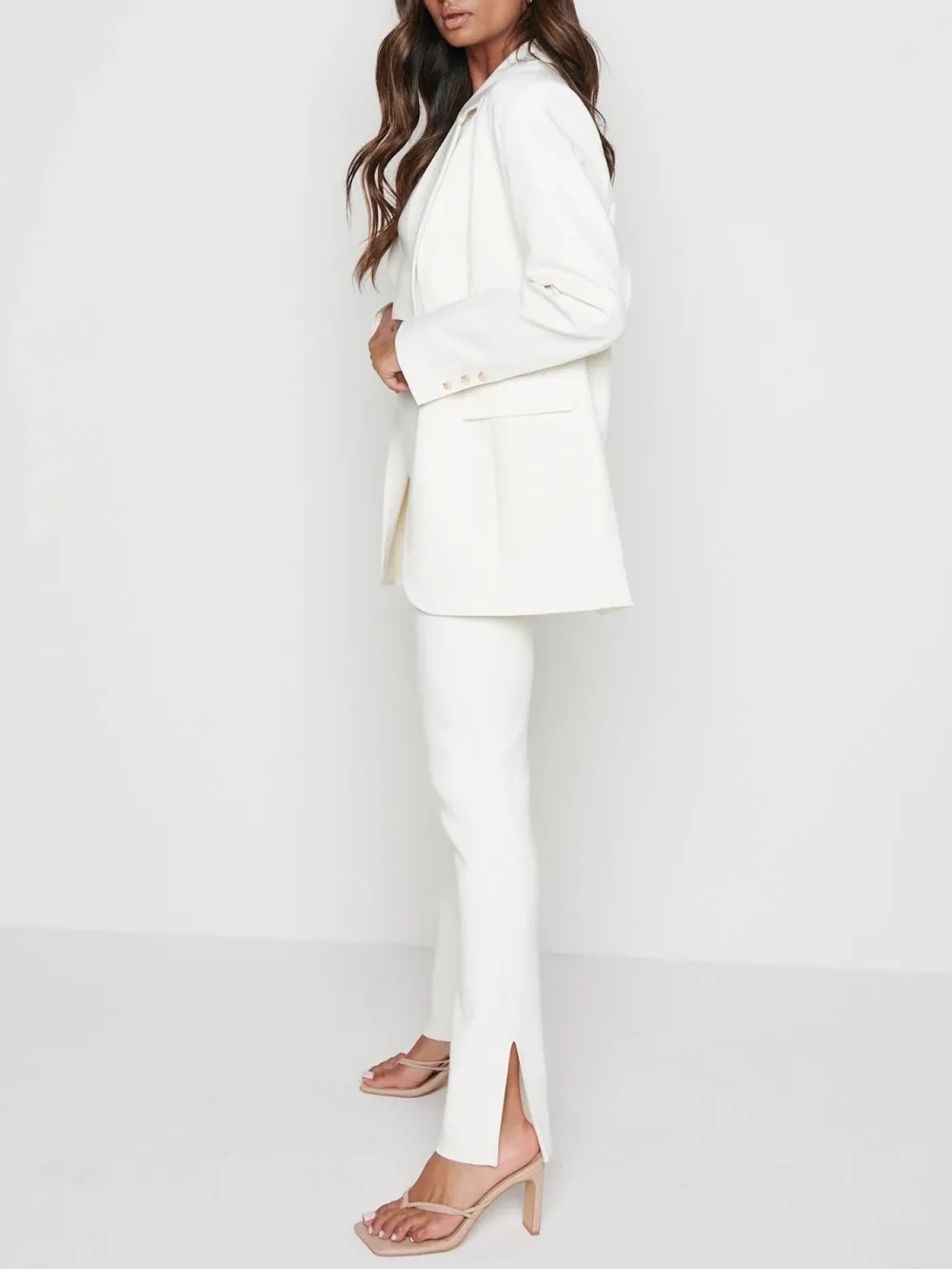 Split Hem Knit Trousers