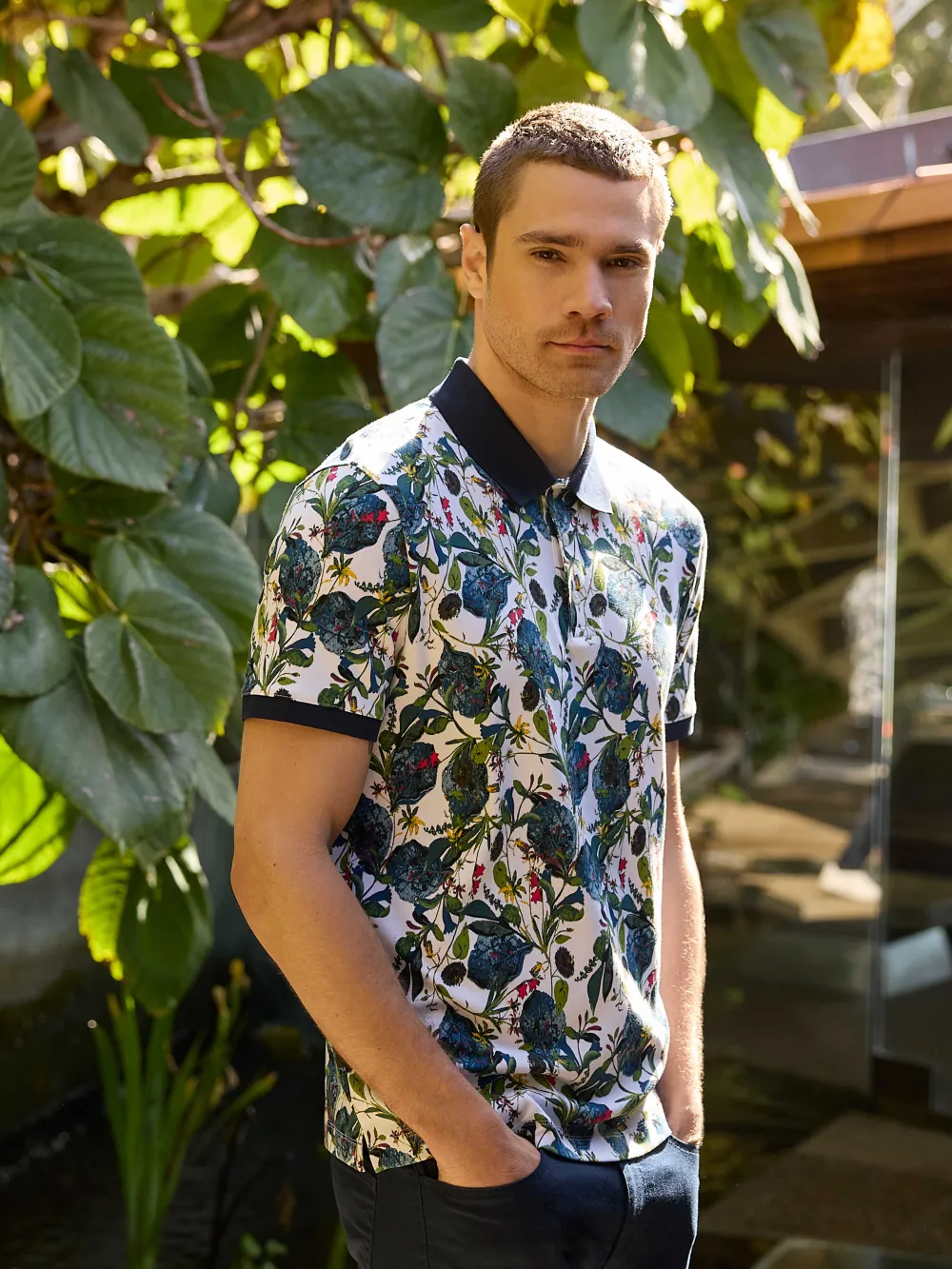 Wildflower Print Polo