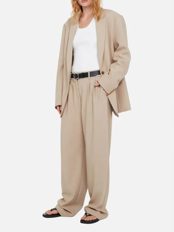 Plain Mid-Rise Pants with Pockets