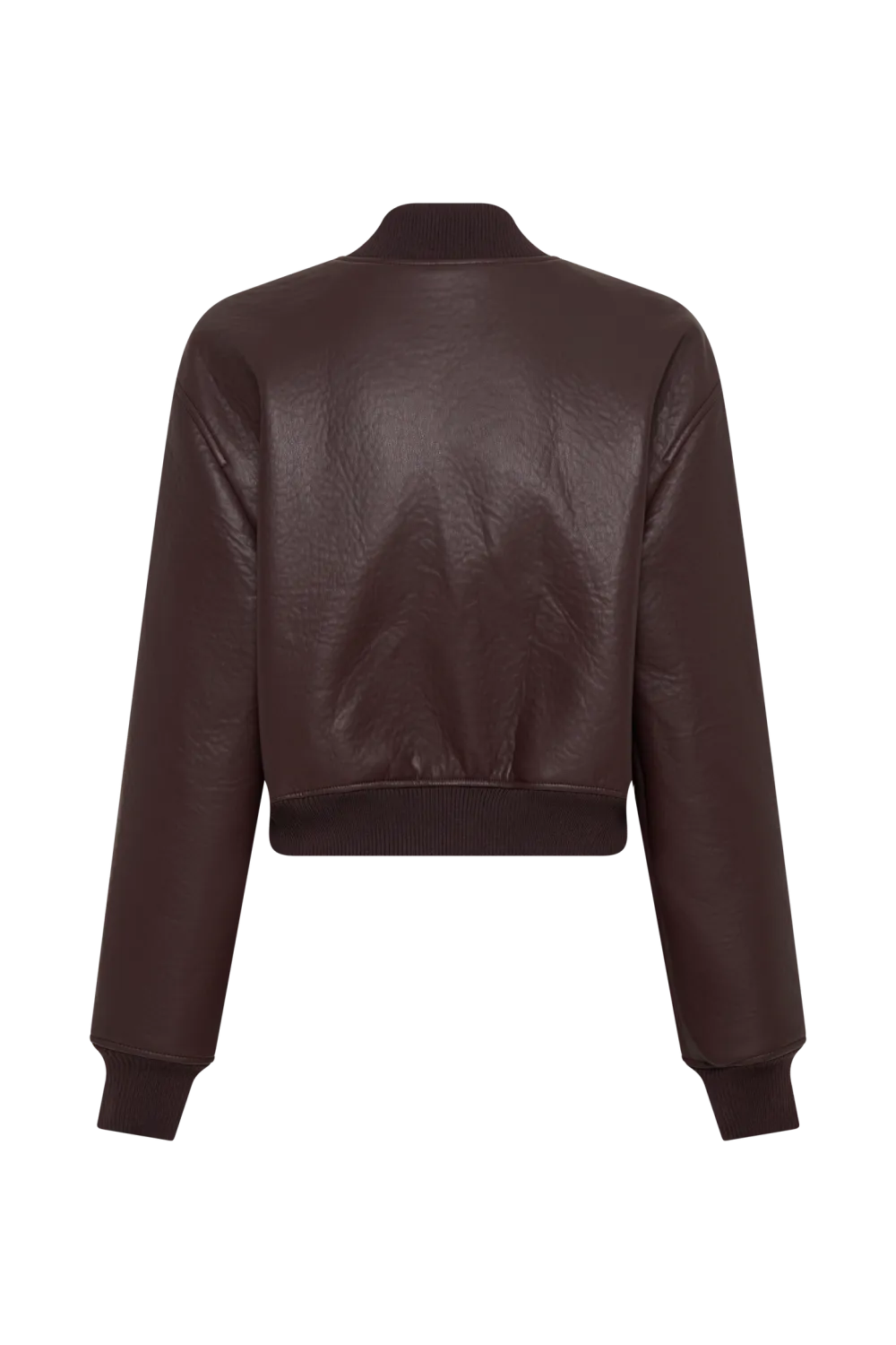 Faux Leather Bomber Jacket