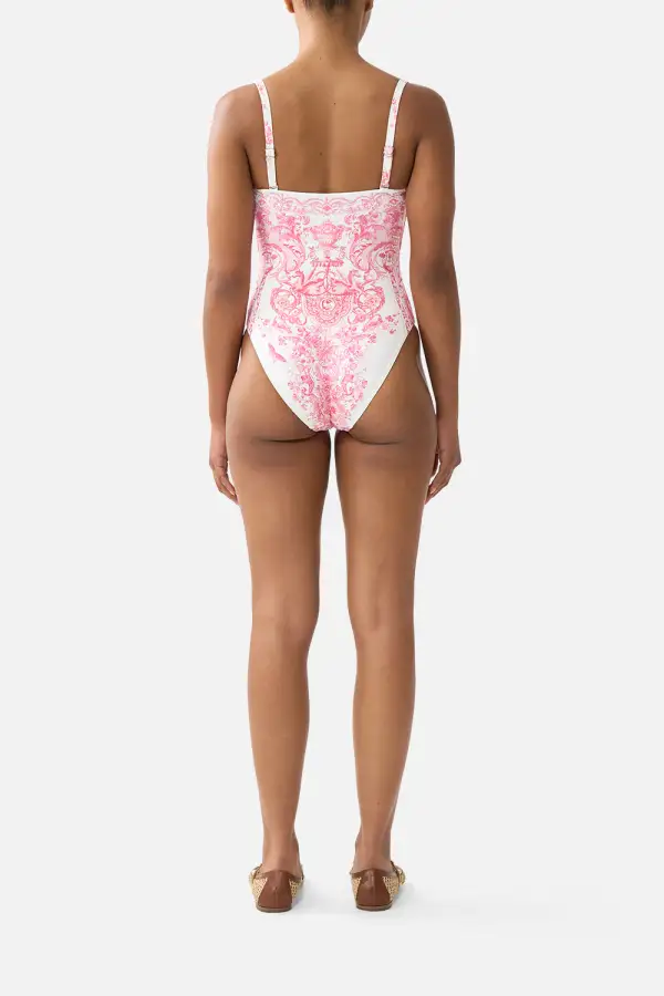 Ruched Cup Underwire One-Piece Swimsuit