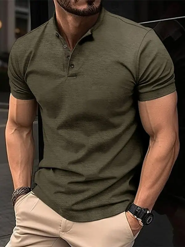 Collared Athletic Button Front Shirt