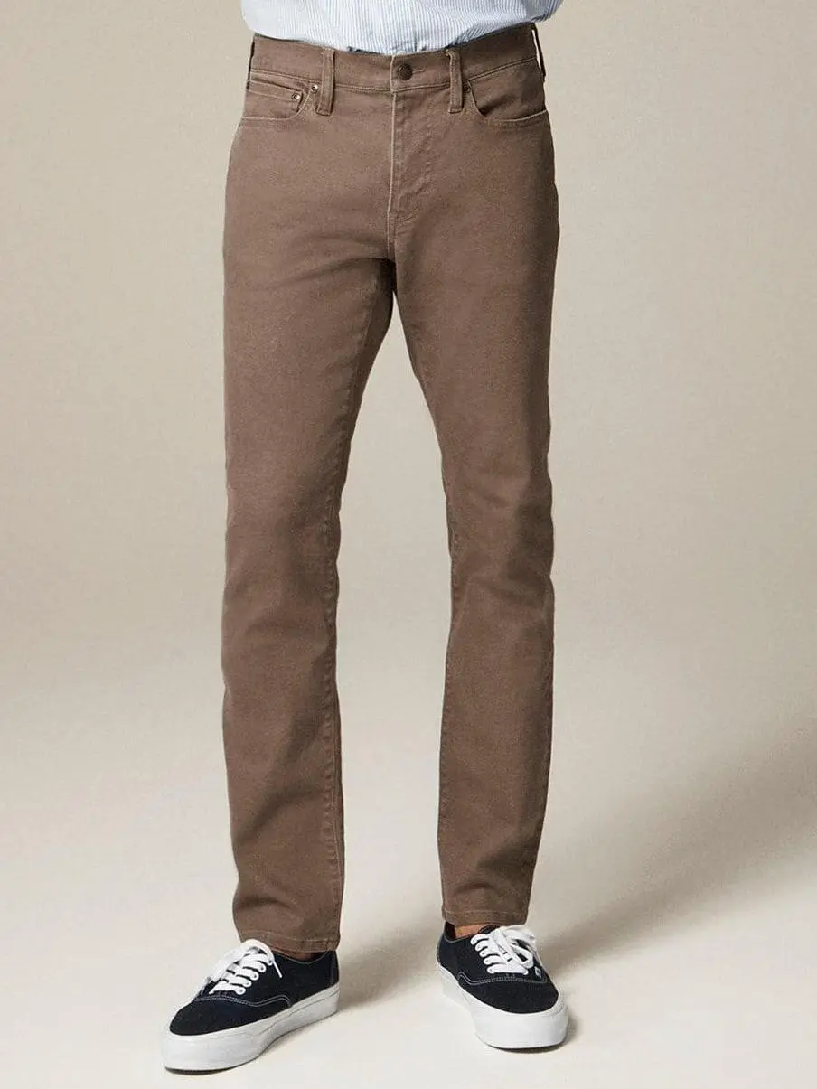Brown Tapered Leg Men's Jeans