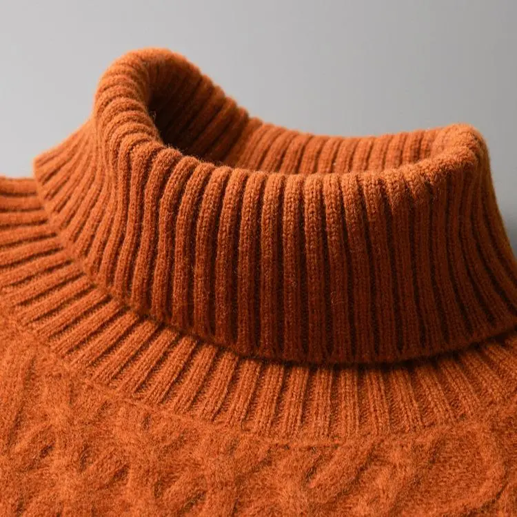 Merino Turtleneck Knit Sweater