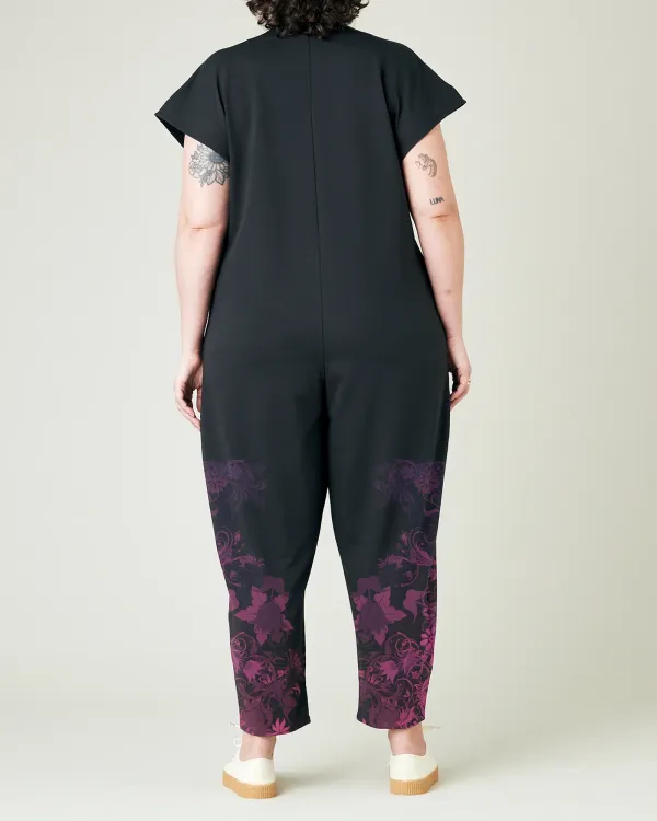 SLATE COTTON JERSEY JUMPSUIT
