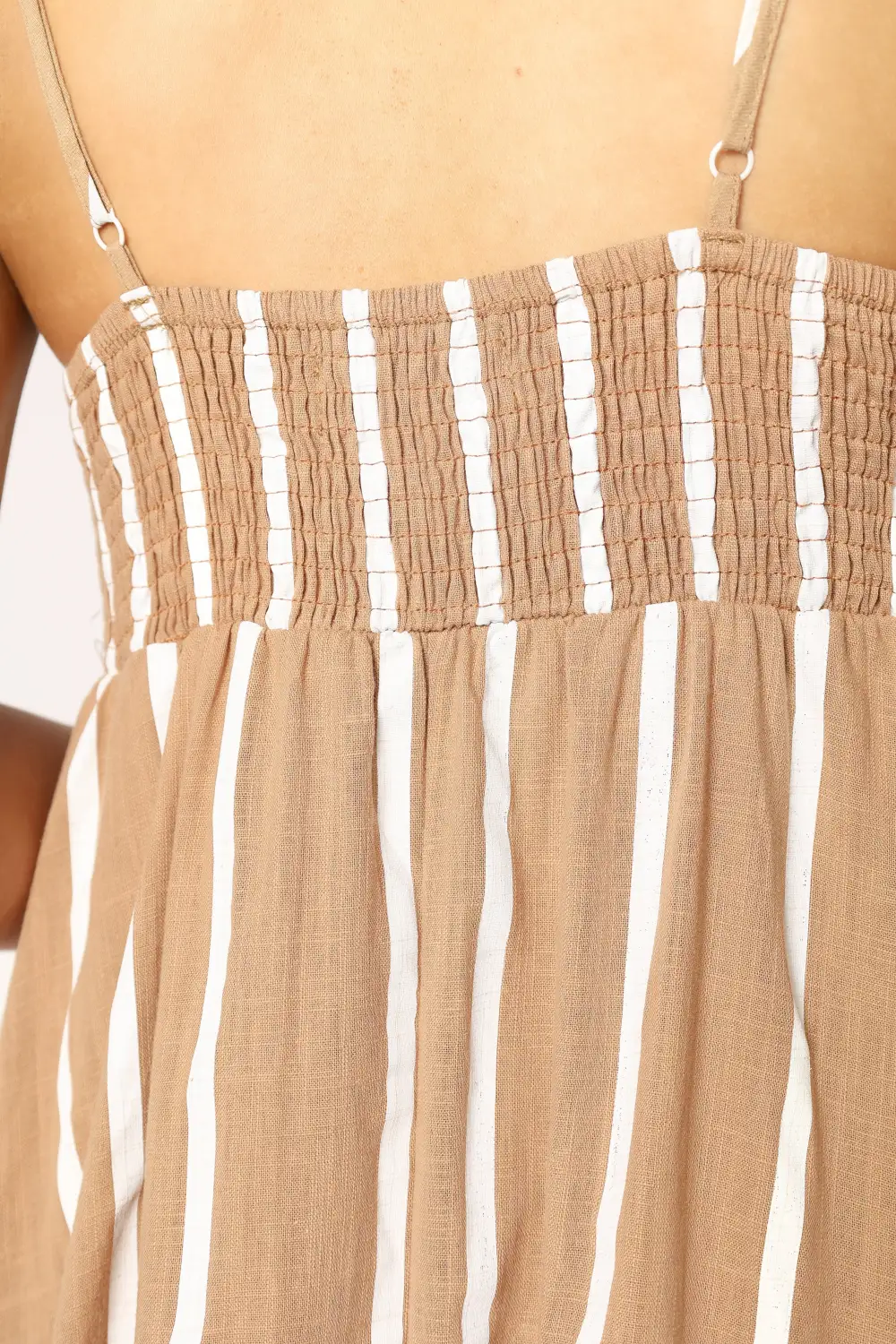 Brea Maxi Dress - Tan Stripe