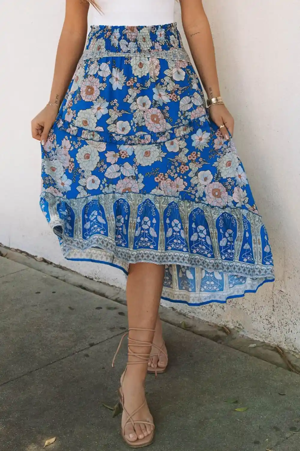 Maxi Floral High Waist Skirt