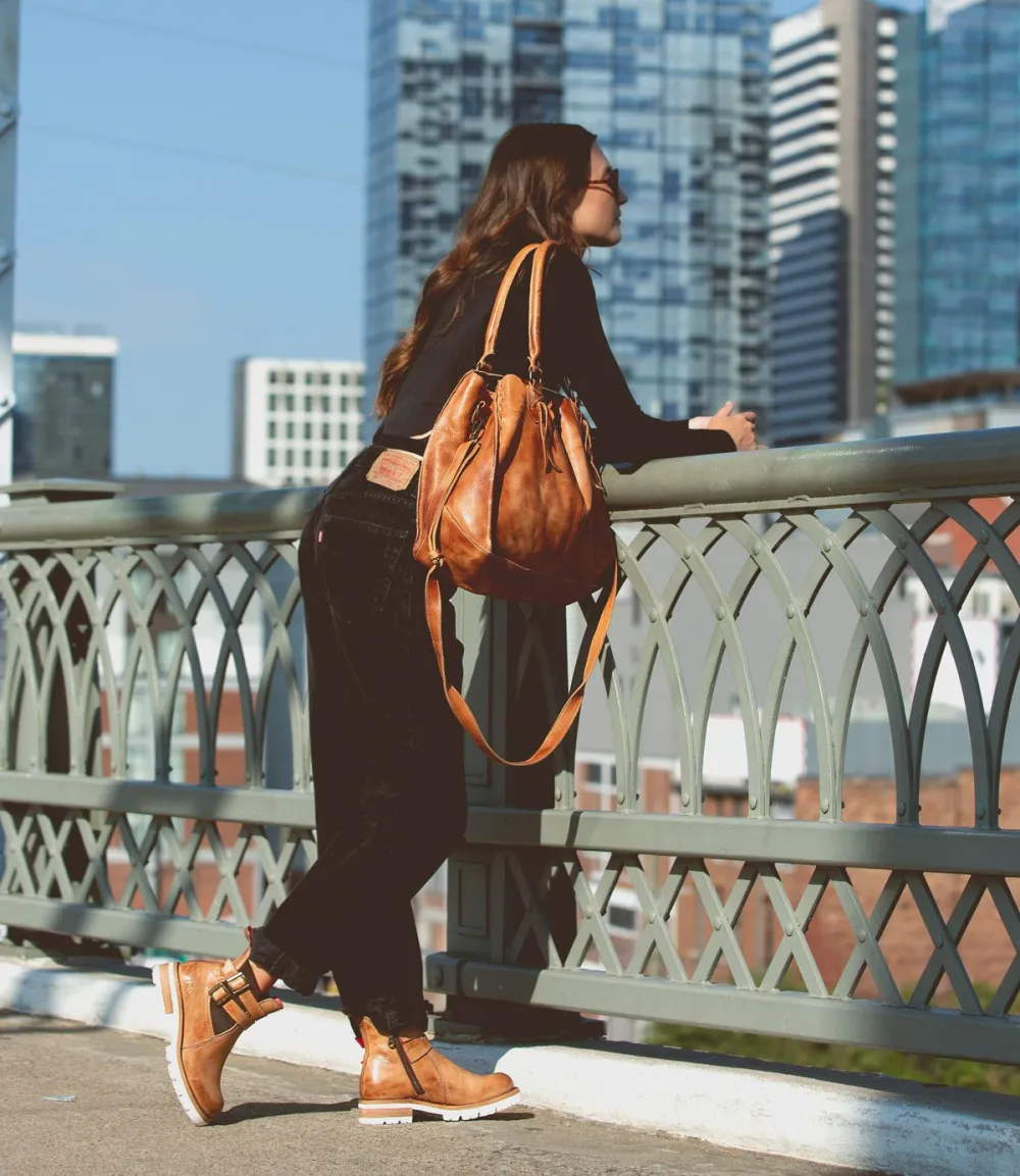 Side-Zip Buckled Rugged Everyday Boots