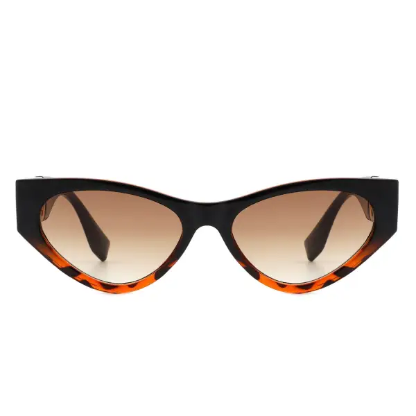 Textured Cat Eye Frame Sunglasses
