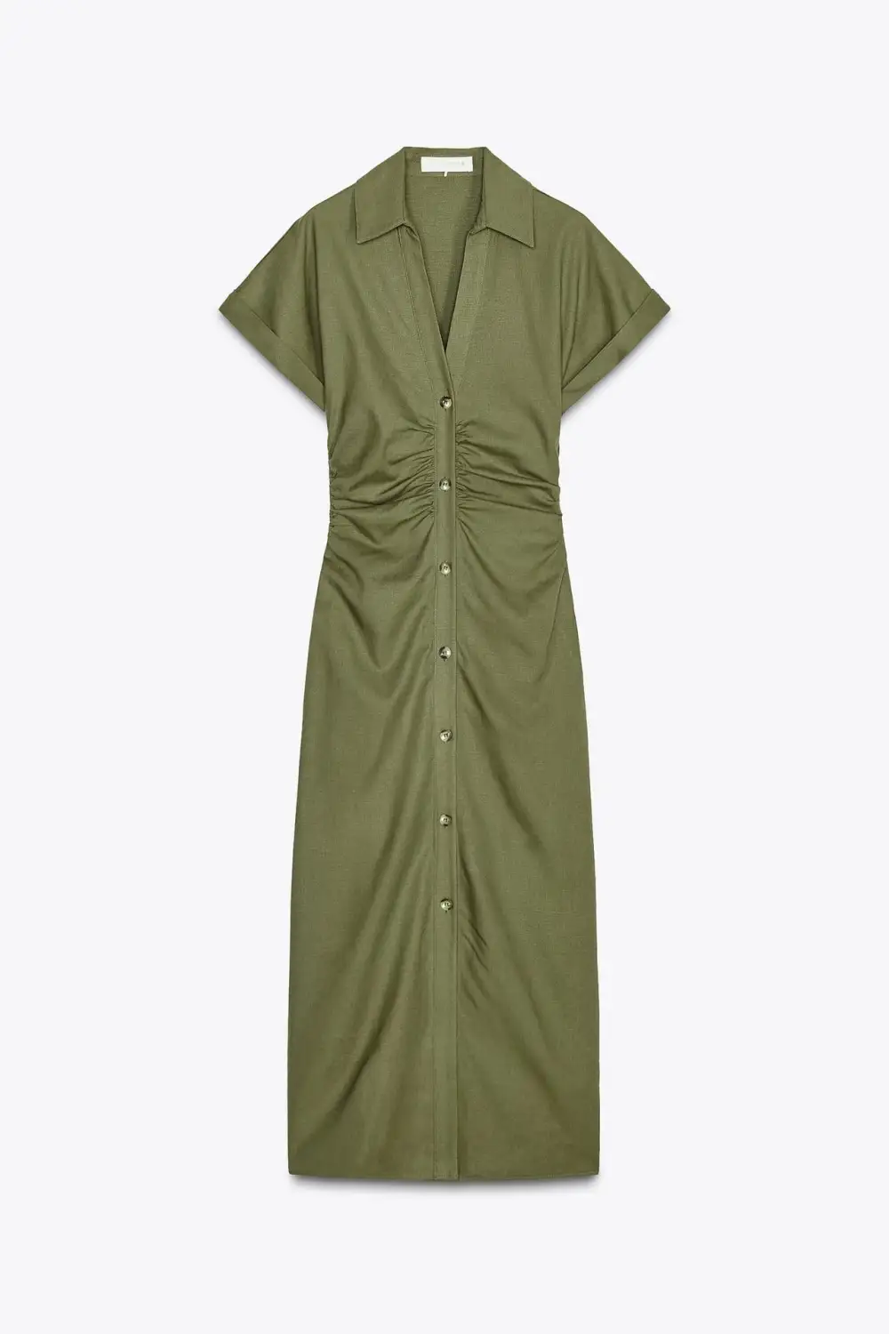 Button Front Midi Dress