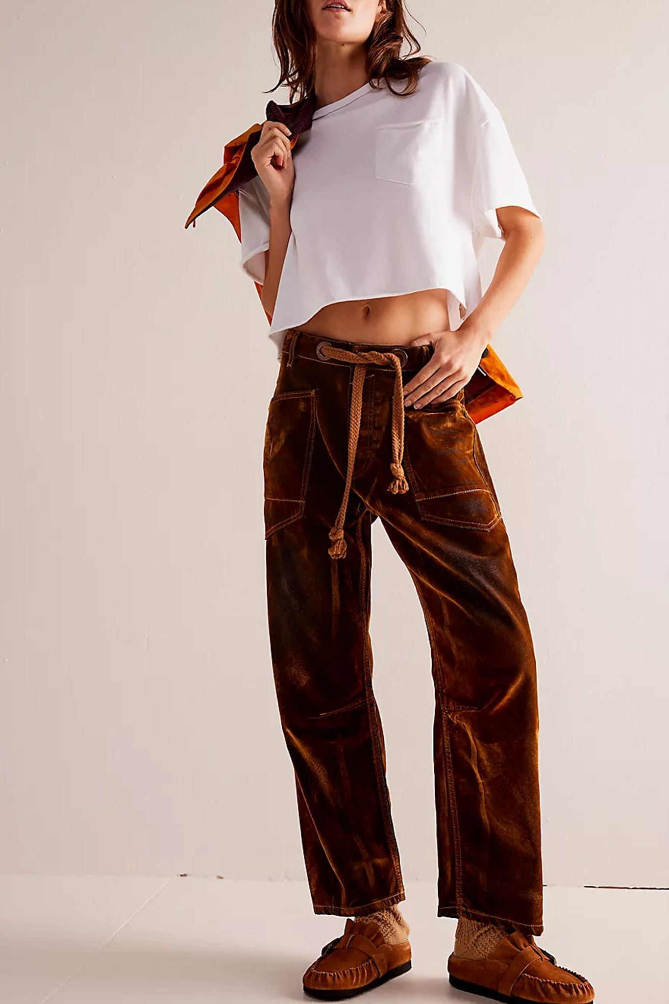 Belted Wide Leg Pants
