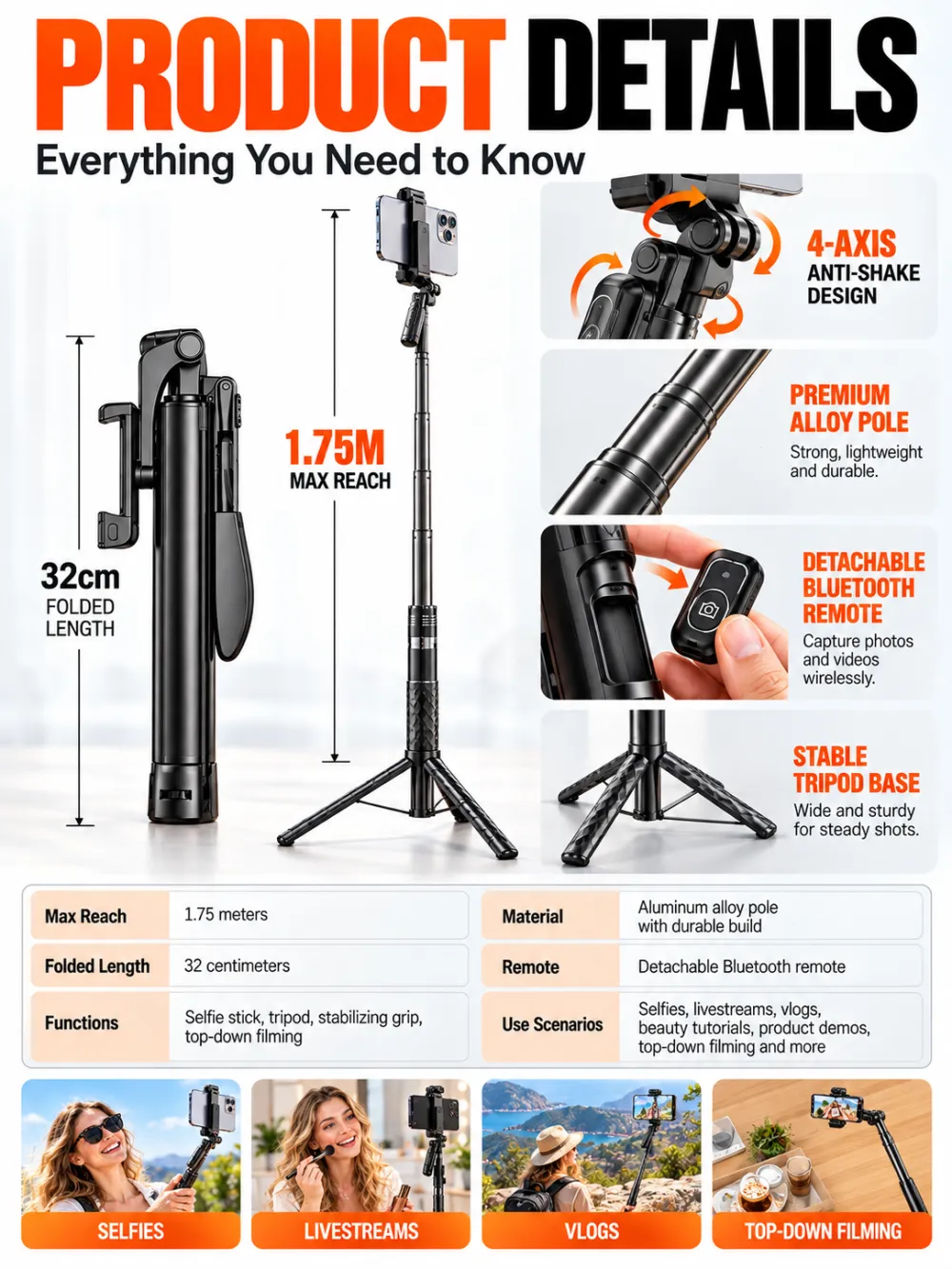 Selfie Stick Tripod