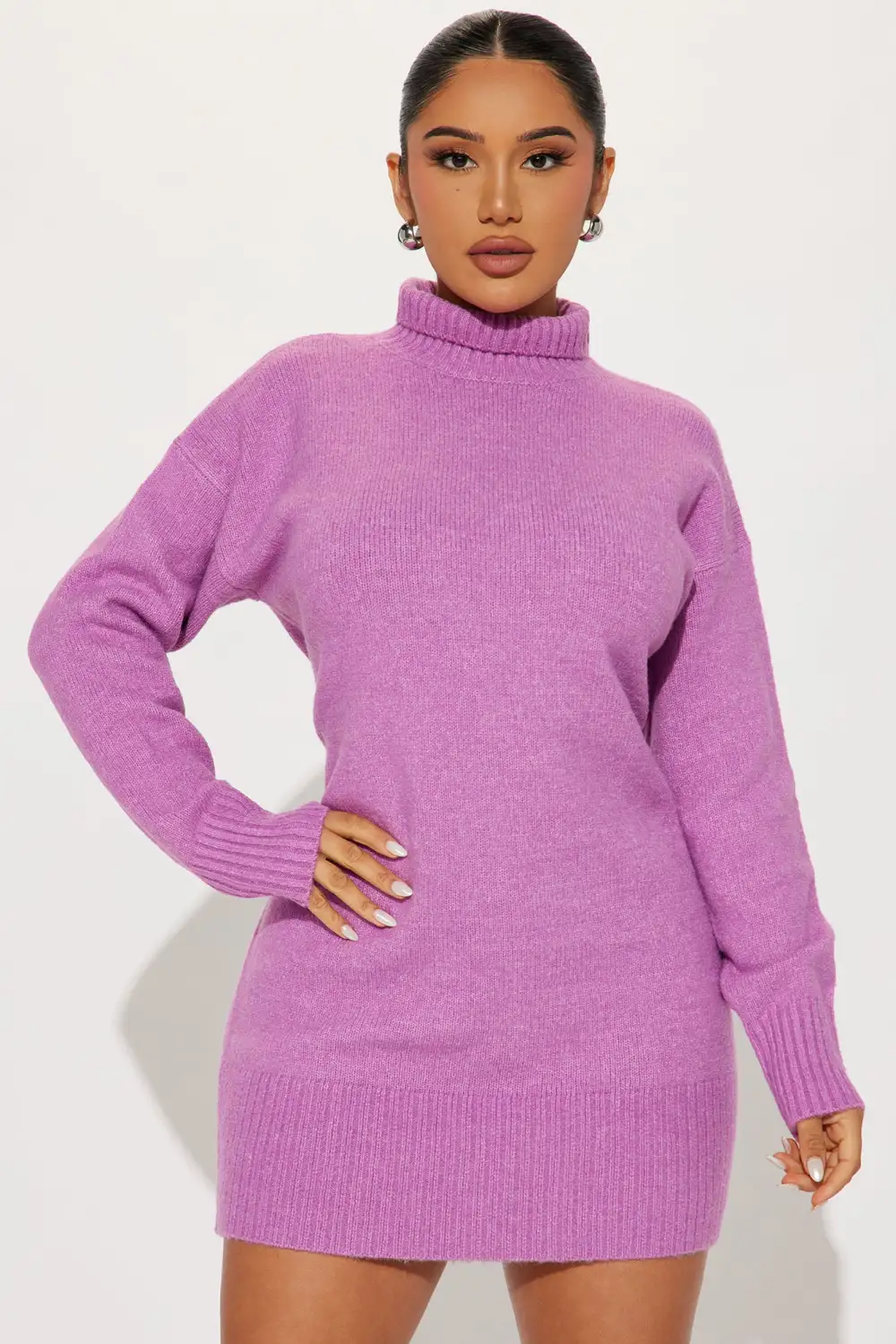 Manhattan Sweater Mini Dress - Pink