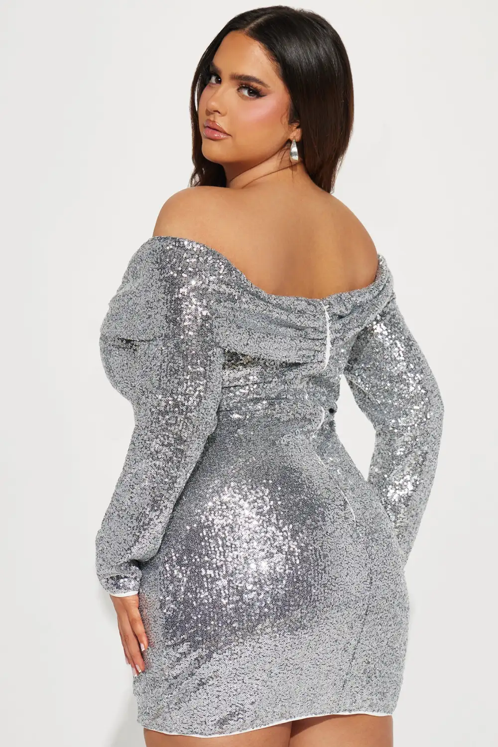 Gia Sequin Mini Dress - Silver