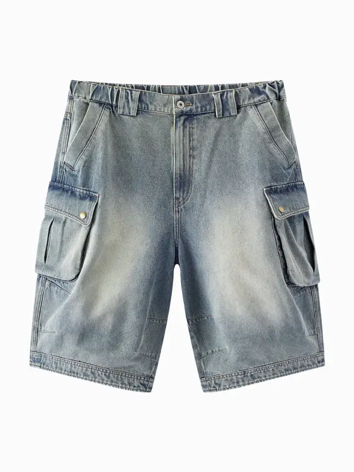 Men's Denim Cargo Denim Shorts