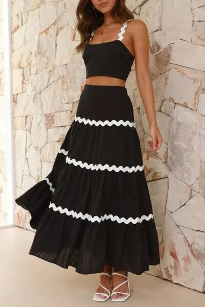Contrast Cami Maxi Set