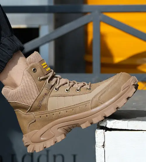 Men's Combat Boots Orthopedic Support Hiking Boots Waterproof Puncture-Resistant Work Boots