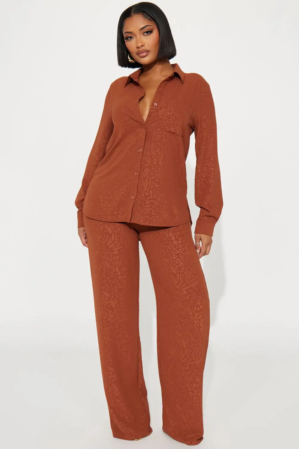 Wild Side Pant Set - Chocolate