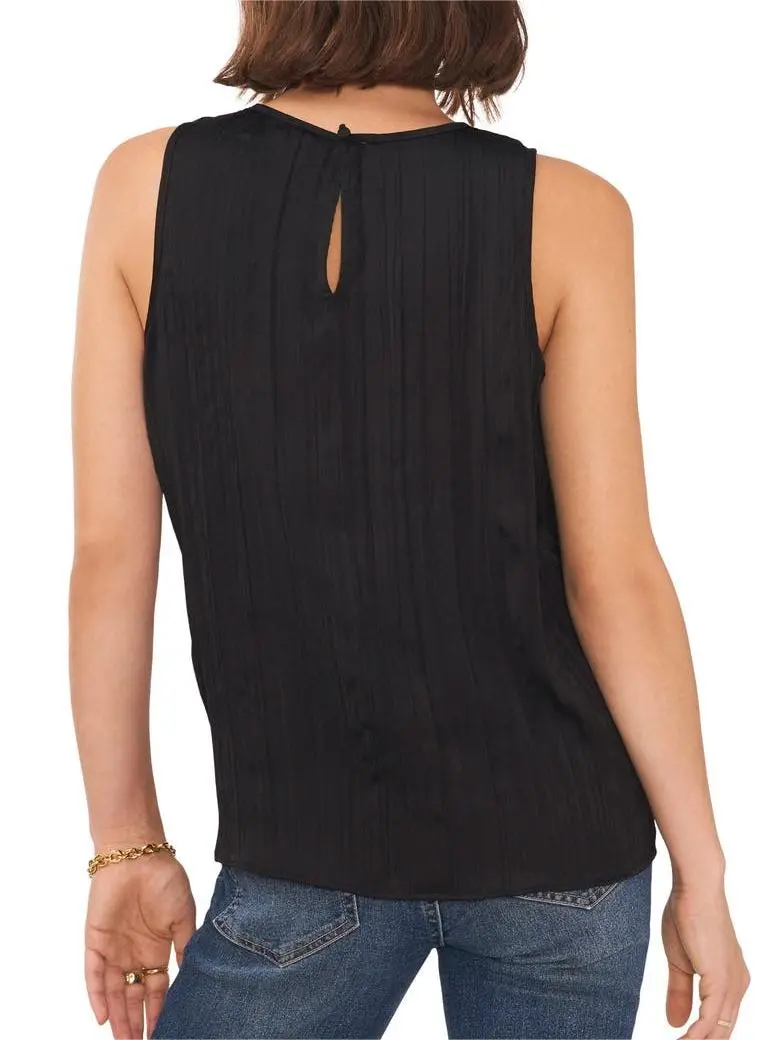 Pleated Sleeveless Blouse