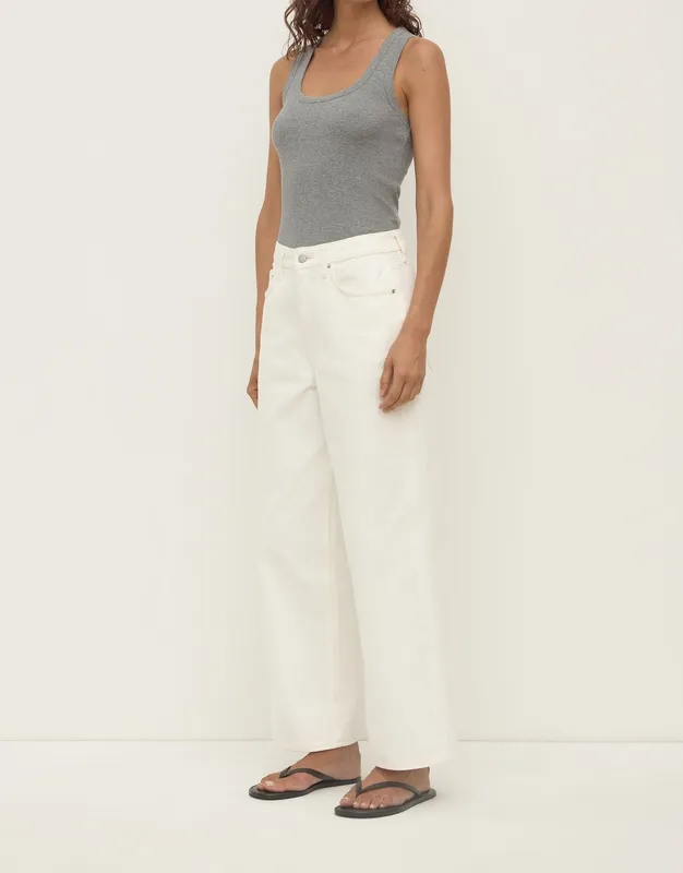 Vintage White Relaxed Boyfriend Jeans