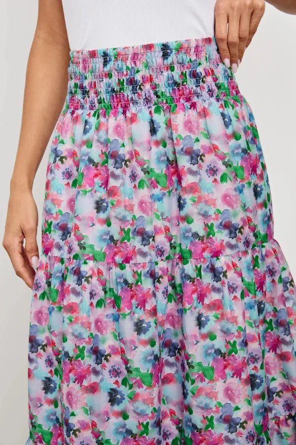 Lace Pleated Double-Layered Women's Midi Skirt
