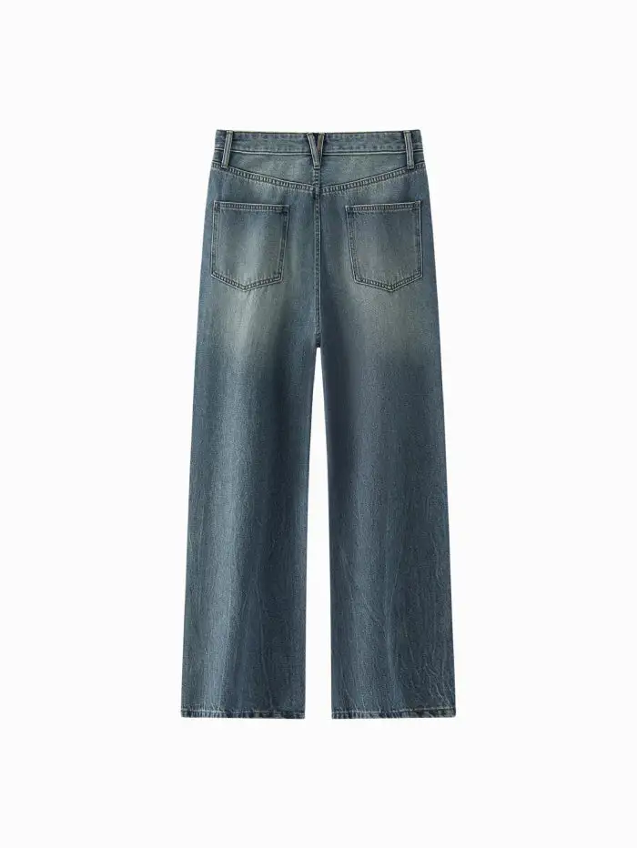 Men's Denim Drawstring Denim Pants