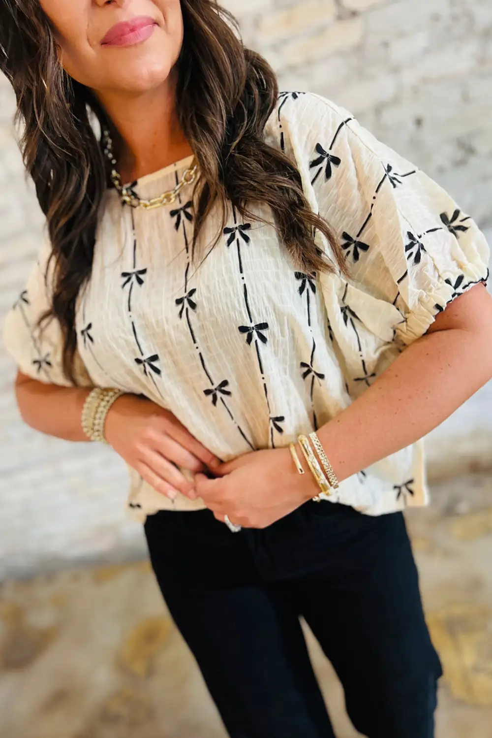 Puff Sleeve Short Sleeve Everyday Top