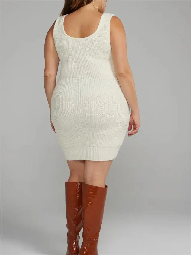 Cable Knit Bodycon Sweater Dress