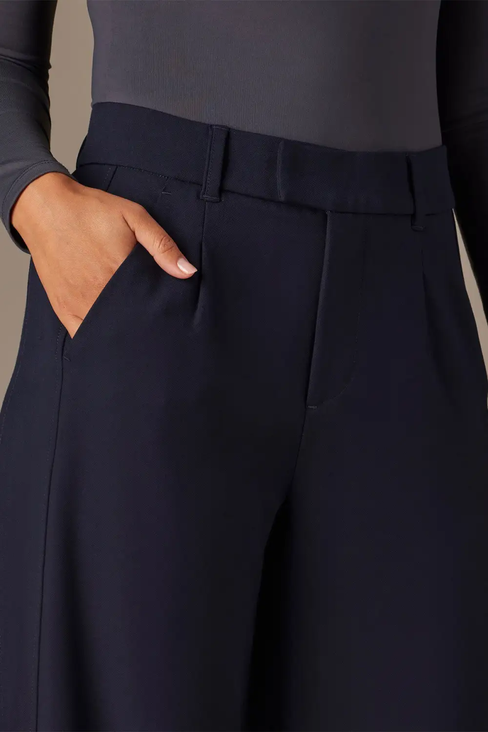 Petite Side Panel Tailored Trousers