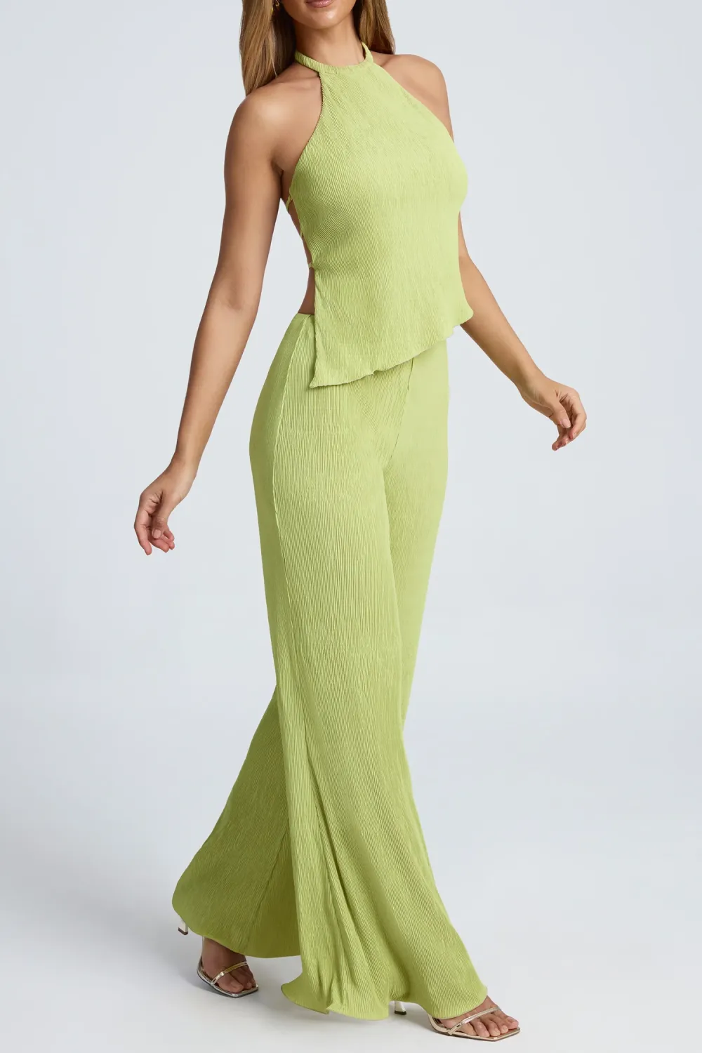 Lightweight High Waist Solid Color Basic Women's Trousers