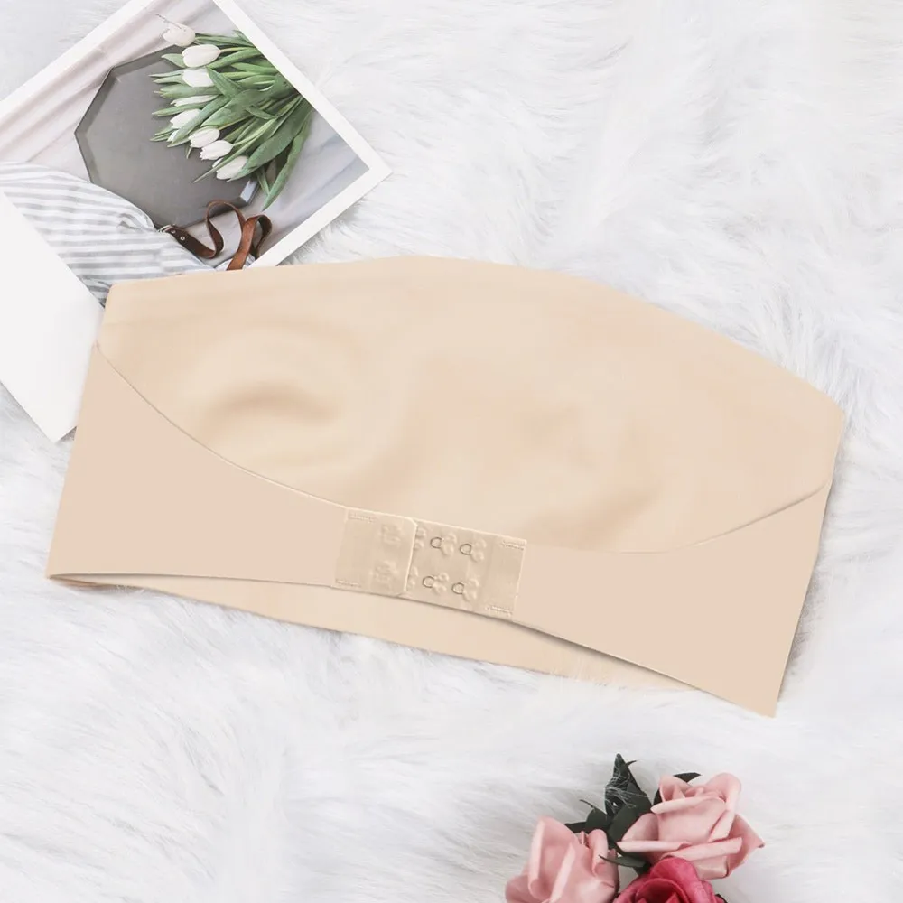 Seamless Front Closure Bandeau Bra