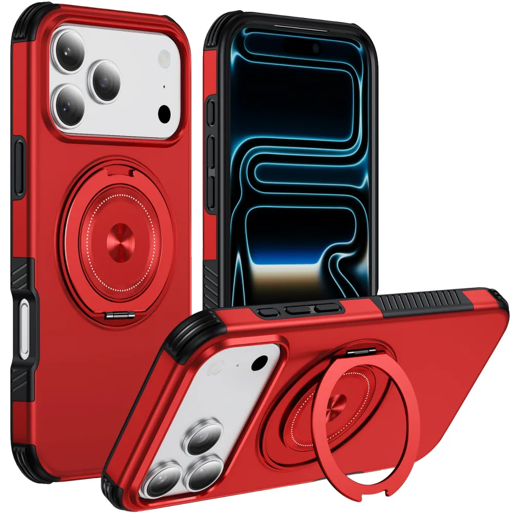 Magnetic Stand 2-in-1 Shockproof Phone Case for iPhone 18, iPhone 18 Pro Max Case
