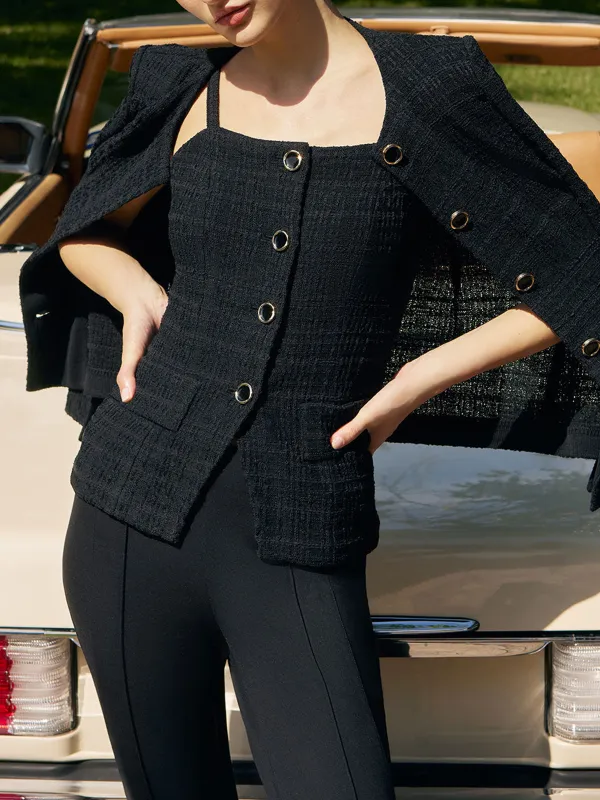 Strap Button Vest