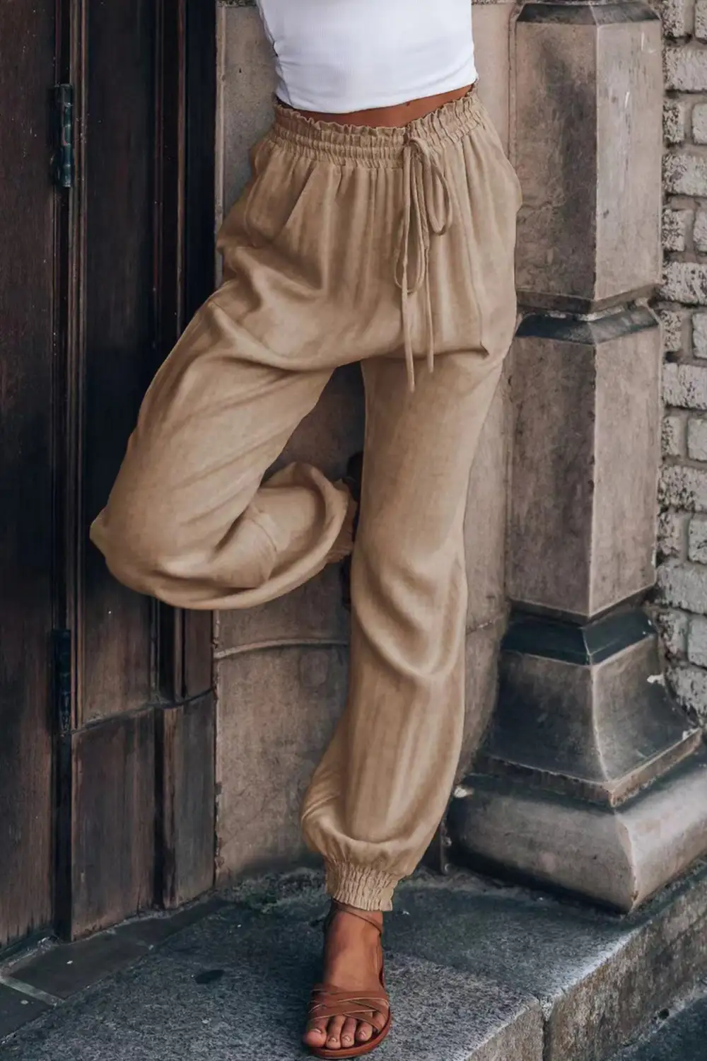 Relaxed Drawstring Lounge Pants