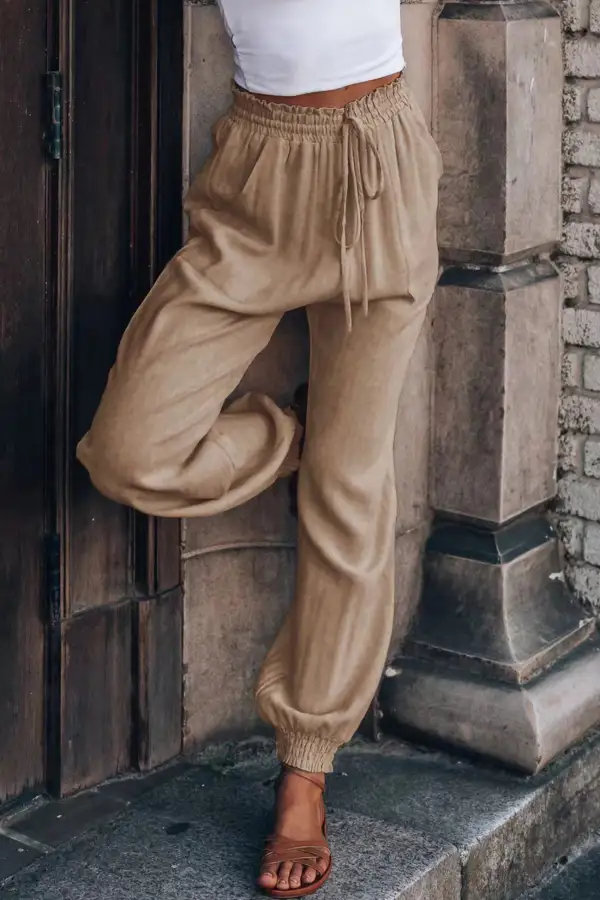 Relaxed Drawstring Lounge Pants