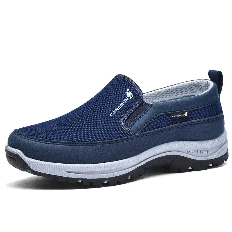 Plus Size Casual Sneakers US 15 Slip-On Walking Shoes Men Breathable Mesh Lightweight Athletic Shoes for Cross-Border Export