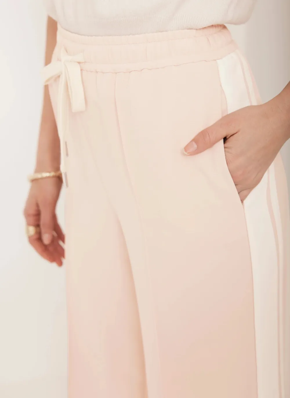 Casual Style Stripe Trousers