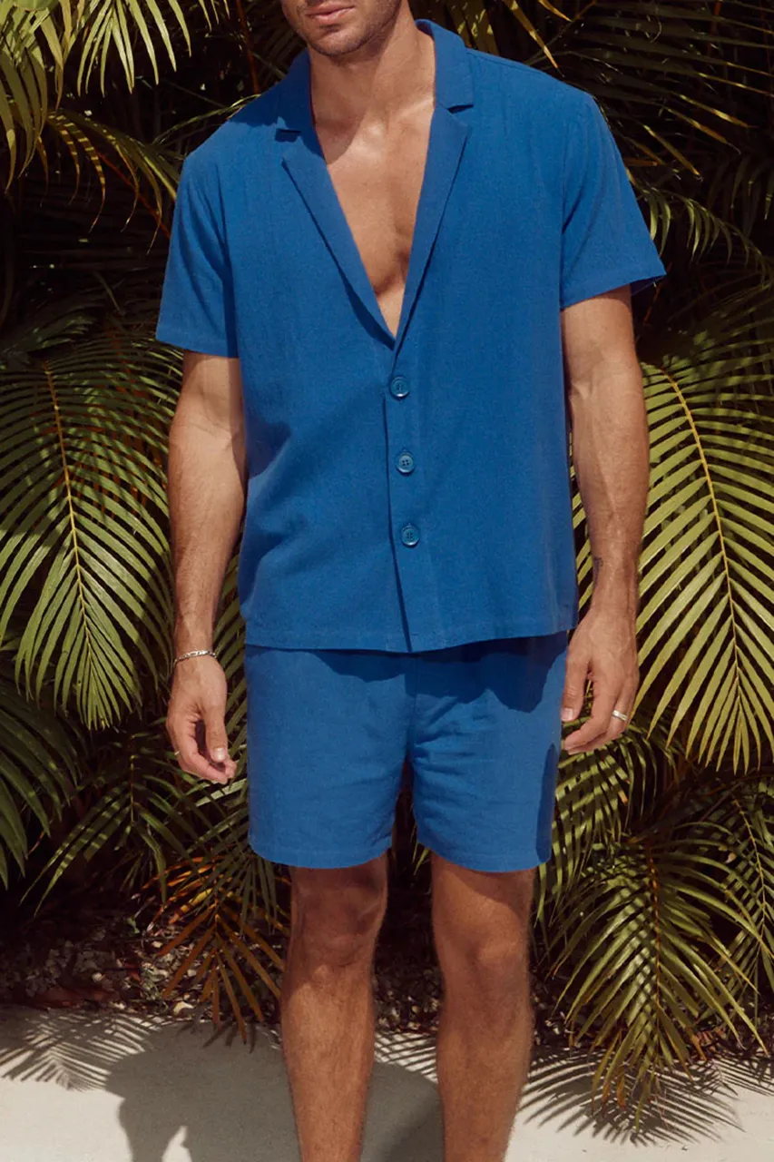 V-NECK SOLID POOLSIDE SET