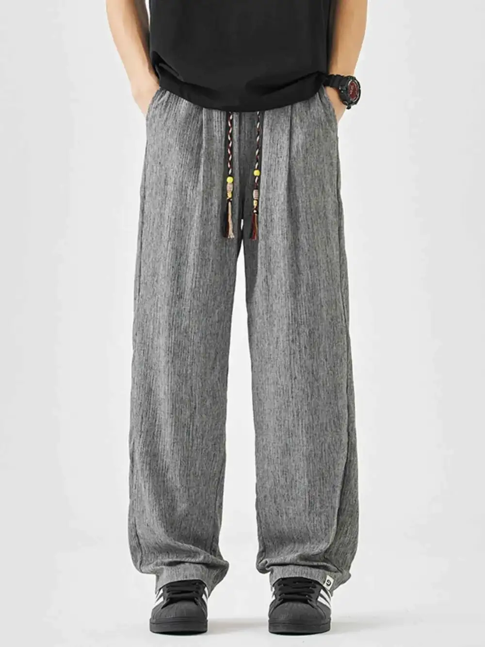 Loose Fit Drawstring Pants