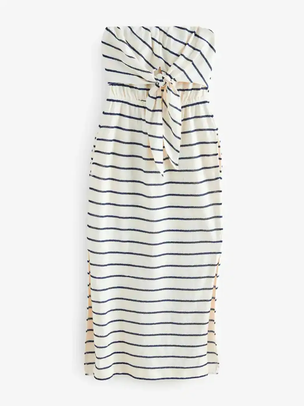 White Lace-Up Camisole Casual Holiday Waist-Cinching Dress