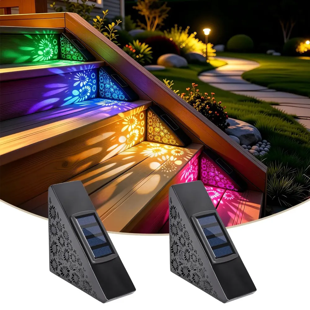 Solar Step Lights – Automatic Dusk-to-Dawn Glow, No Wiring Needed for Steps, Porches & Garden Paths