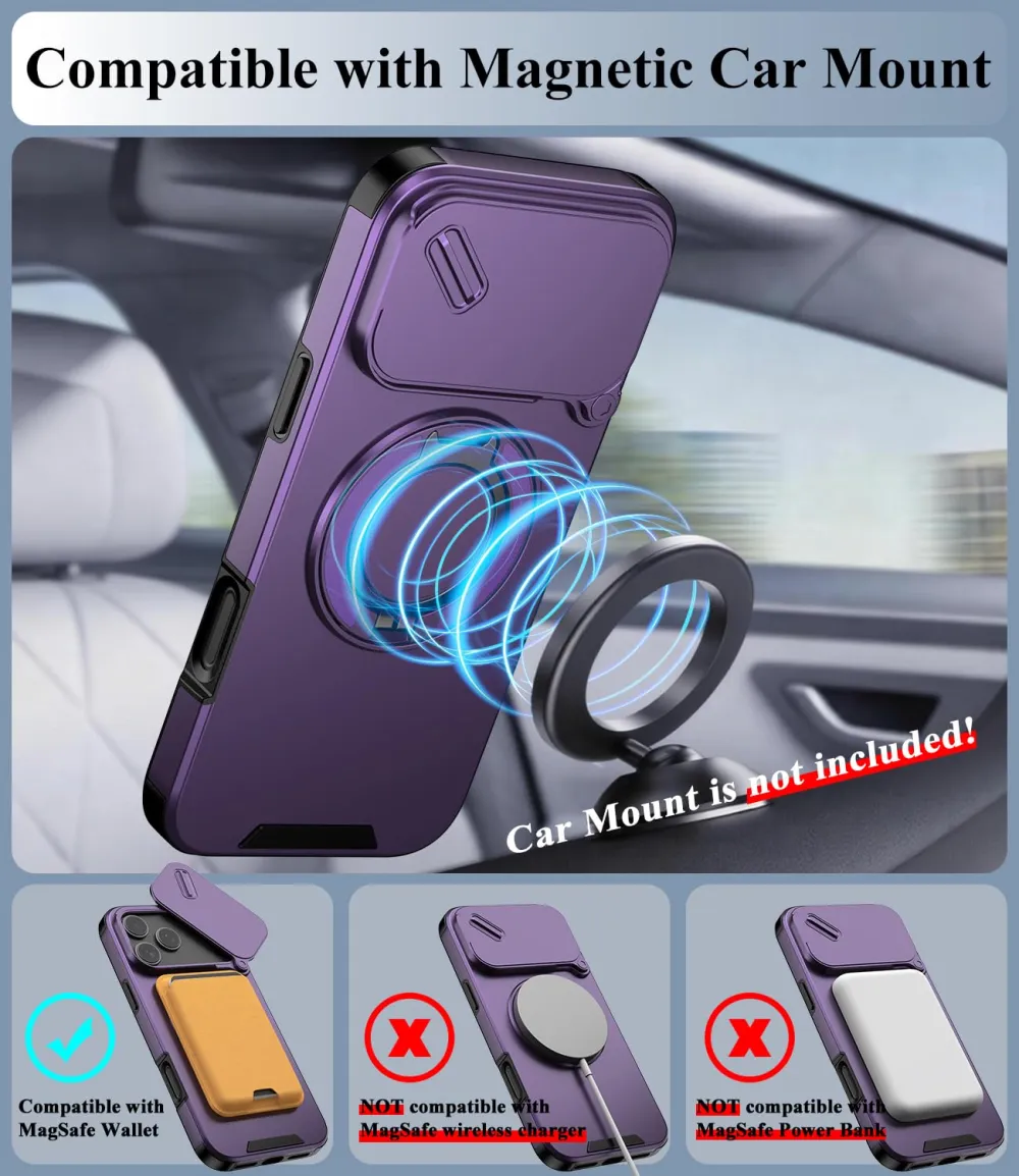 For iPhone 18 Pro Max LINK Phone Case Apple 15 Pro Sliding Window Stand Shockproof Protective Cover