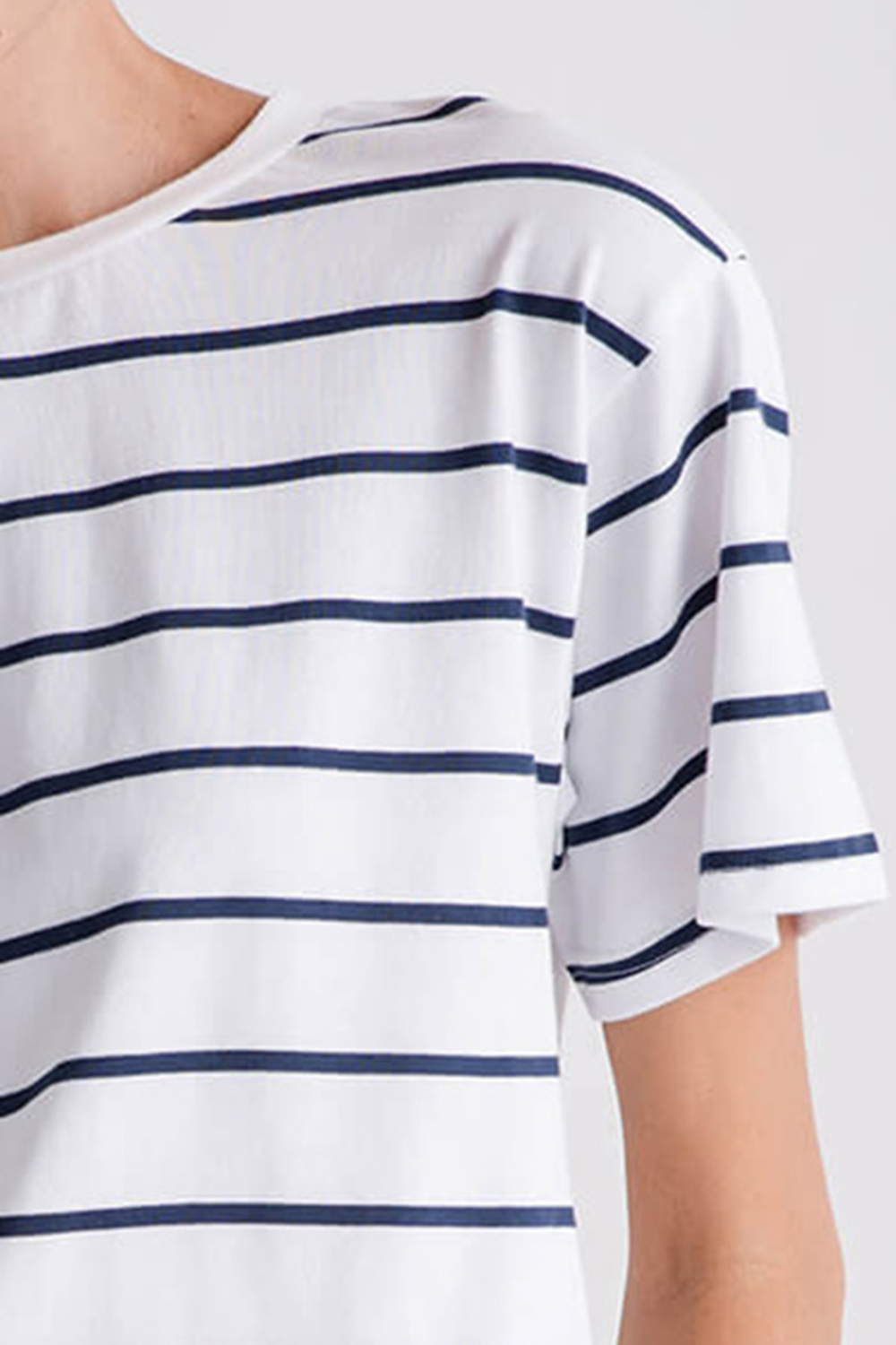 Thread and Supply Katelin Stripe Tee - whitenavy stripe