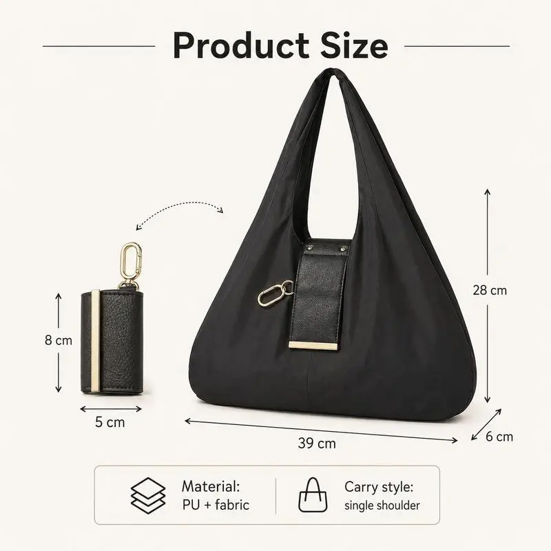 💥2026 HOT SALE💥Foldable Keychain Bag – Reusable Expandable Shopping Bag with Key Ring