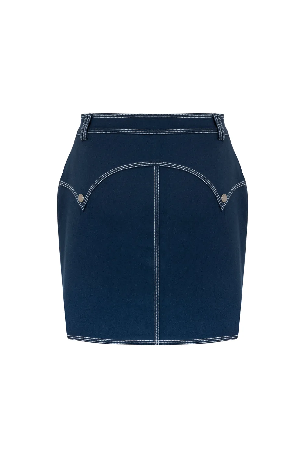 Denim Skirt-Beige